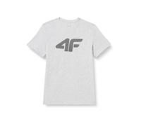 4F Men's T-Shirt TSM353, Cold Light Grey Melange, M Homme