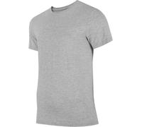 4F T-shirt homme coton col rond loisirs manches courtes gris clair S