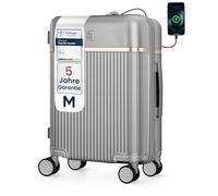 4FLY Valise Cabine Rigide Premium Légère M, 54 x 37 x 23 cm, 37L, avec Serrure TSA, Port USB-A/C, 4 Roues Spinner, Poignée Télescopique en Aluminium, Conforme aux Exigences des Compagnies