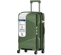 4FLY Valise de Voyage Rigide légère et Ensemble de valises - Valise à roulettes avec Serrure TSA, Doubles roulettes, poignée télescopique en Aluminium et Double Fermeture éclair, Trousse de beauté