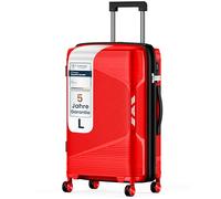 4FLY Valise de voyage rigide légère et ensemble de valises - Valise à roulettes avec serrure TSA, doubles roulettes, poignée télescopique en aluminium et double fermeture éclair, trousse de beauté