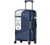 4FLY Valise de voyage rigide légère et ensemble de valises - Valise à roulettes avec serrure TSA, doubles roulettes, poignée télescopique en aluminium et double fermeture éclair, trousse de beauté