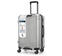 4FLY Valise Rigide à Cadre en Aluminium Ultra Légère L, Grande 68 cm, 69L, Valise Soute avec Serrure TSA, 4 Roues Doubles Spinner et Poignée Télescopique en Aluminium, Trolley de Voyage