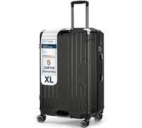 4FLY Valise Rigide à Cadre en Aluminium Ultra Légère XL, Grande 77 cm, 103L, Valise Soute avec Serrure TSA, 4 Roues Doubles Spinner et Poignée Télescopique en Aluminium, Trolley de Voyage