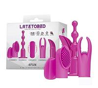4FUN BALA VIBRADOR Y 4 FUNDAS USB IMPERMEABLE SILICONA