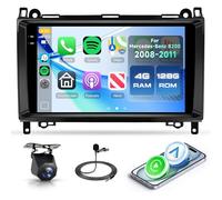 4G+128G Autoradio Android pour Mercedes Benz Class A W169 Class B W245 W639 Vito W639 Viano W906 Sprinter avec 9" in-Cell Carplay sans Fil Android Auto Navi GPS Bluetooth WiFi FM/RDS/EQ Caméra Recul