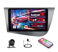 [4G+128G] Inefala Android 15 Autoradio pour Seat Leon MK2 2005-2012 avec Wireless Carplay Android Auto, 7" Écran Tactile Radio avec Navi GPS WiFi RDS/FM Bluetooth EQ SWC Caméra de Recul Mic