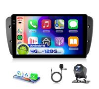 4G&128G VECHTEL 9" Autoradio pour Seat Ibiza 6J 2009-2013 avec Carplay Android Auto sans Fil,Auto Radio Bluetooth FM/RDS Radio,EQ,Navi Wi-FI/caméra de recul AHD