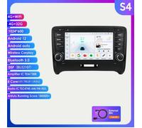 4G+32G Autoradio 2Din Android 12 pour Audi TT MK2 8J 2006-2014 lecteur multimédia 7862 DSP Carplay Audio GPS stéréo Bluetooth
