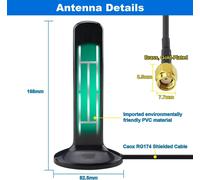 4G 5G MIMO LTE WiFi Antenna 10dBi 600-6000MHz High Gain Cable Antenna Dual RP-SMA Male 2M+TS9 Adapters for Router 3G/4G/5G/GSM/GPRS Indoor and Outdoor Iot Gateway Smart Home