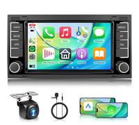 4G+64G 7'' Android Autoradio pour VW Touareg 2004-2011 VW Transporter T5 Multivan 2004-2009 avec Carplay sans Fil Android Auto Mirror Link GPS Navi Bluetooth WiFi/FM/RDS/EQ/USB SWC Caméra Recul