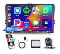 4G+64G 9" Android Autoradio pour VW Golf 5 Golf 6 Passat Polo Tiguan Touran Caddy Skoda Seat avec ISO CarPlay Android Auto sans Fil Mirror Link Bluetooth WiFi GPS FM/RDS/EQ/DSP Commande au Volant