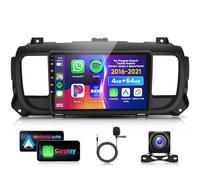 4G&64G 9"Autoradio Bluetooth pour Citroen Jumpy 3/Peugeot Expert/Toyota Proace 2016-2020 Carplay Android Auto sans fil,DSP,1280*720,Wifi GPS Navi,Mirrorlink,RDS/FM Radio 2 din avec caméra arrière AHD