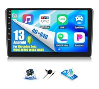 4G+64G Android 13 Autoradio pour Mercedes Benz W203 LK W209 W463 Viano/Vito W639 avec CarPlay Android Auto sans Fil, 9“ Écran Tactile avec GPS WiFi BT FM/RDS EQ SWC Caméra