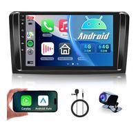 4G+64G Android 15 Autoradio pour Mercedes Benz ML GL W164 ML350 ML500 GL320 X164 ML280 GL350 GL450 Sans Fil Carplay Android Auto, 9 Pouces Radio GPS Navi 5G WiFi Bluetooth FM/RDS/32 EQ Caméra de Recul