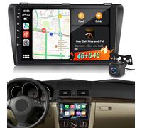 4G+64G Android Autoradio per Mazda 3 2003-2009 Con Touchscreen 9 pollici 1280x720, CarPlay & Android Auto Wireless, DSP 32EQ, WiFi, GPS, FM RDS Radio, Bluetooth 5.0, SWC + Retrocamera