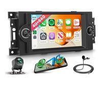 4G+64G Android Autoradio pour Jeep Compass Chrysler 300C PT Cruiser Dodge RAM 1500 2500 avec sans Fil Carplay Android Auto GPS Navi WiFi, 7 Pouces Radio Bluetooth FM/RDS/32 EQ/USB/SWC Caméra de Recul