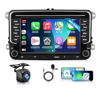 [4G+64G] Android Autoradio pour VW Jetta Passat Golf Beetle Polo Caddy Tiguan Touran pour Seat pour Skoda avec Carplay Android Auto, Hodozzy Écran Tactile 7 Pouces Radio Bluetooth, GPS, WiFi, Caméra