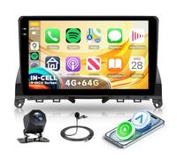 4G+64G Autoradio Android pour Mercedes Benz C-Class C180 C200 C230 C250 C300 C350 W204 S204 2006-2011 avec 9" Écran in-Cell Carplay sans Fil Android Auto Mirror Link GPS Navi Bluetooth WiFi FM/RDS/EQ