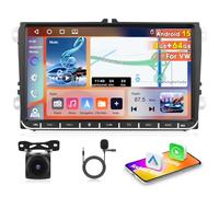 [4G + 64G] Autoradio Motorsi pour VW/Seat/Passat/Golf/Polo/Skoda, Android 15.0, Carplay sans Fil, écran Tactile HD 9'', 2 Din, Audio stéréo, avec Android Auto, Bluetooth, GPS, SWC, EQ, FM, RDS et Mic