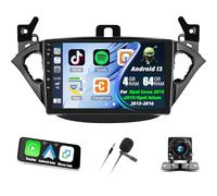 [4G+64G] Autoradio pour Opel Corsa 2015-2019/Opel Adam 2013-2016 avec Carplay Android Auto sans Fil, 9" écran Tactile Radio avec Bluetooth EQ GPS WiFi FM/RDS MirrorLink Split Screen+Caméra de Recul