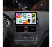 4G+64G GOHHDL Android Autoradio pour Mercedes Benz Classe C W204 S204 2006-2011 avec Carplay & Android Auto, 9 Pouces Stéréo avec Mirror Link Bluetooth GPS WiFi FM/RDS EQ SWC Caméra de recul