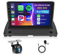 4G 64G Podofo 9" Autoradio pour Volvo XC90 2004-2013 Carplay Android Auto sans Fil, WiFi GPS Navi Bluetooth/RDS/FM Radio,DSP, 1280 * 720, Android 13 Radio 2 din avec caméra de recul AHD