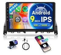 4G+64G Sans Fil Carplay Android Autoradio pour Mercedes Benz C Class W204 S204 2007-2014 9 Pouces Autoradio 2 Din avec Android Auto GPS Navi WiFi Mirror Link Bluetooth FM/RDS/32 EQ/SWC Caméra de Recul