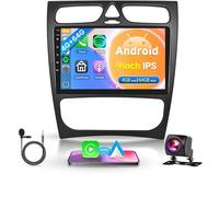 4G+64G Sans Fil Carplay Android Autoradio pour Mercedes Benz C Classe CLK S203 W203 W209 A209 2012-2016 9 Pouces Autoradio avec Android Auto GPS Navi WiFi Bluetooth FM/RDS/32EQ/USB/SWC Caméra de Recul