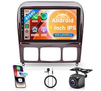 4G+64G sans Fil Carplay Android Autoradio pour Mercedes Benz S Class W220 VV220 1998-2005 9 Pouces Autoradio avec Android Auto GPS Navi WiFi Mirror Link Bluetooth FM/RDS/32 EQ/USB/SWC Caméra de Recul