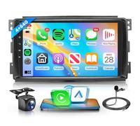 4G+64G sans Fil Carplay Android Autoradio pour Mercedes Benz Smart Fortwo 451 2005-2010 9 Pouces Autoradio avec Android Auto GPS Navi WiFi Mirror Link Bluetooth FM/RDS/32 EQ/USB/SWC Caméra de Recul