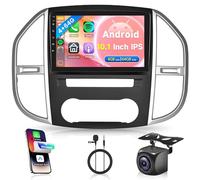 4G+64G sans Fil Carplay Android Autoradio pour Mercedes Benz Vito W447 2014-2021 10.1 Pouces Autoradio 2 Din avec Android Auto GPS Navi WiFi Mirror Link Bluetooth FM/RDS/32 EQ/USB/SWC Caméra de Recul