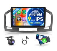 4G+64G sans Fil Carplay Android Autoradio pour Opel Insignia 2008-2013 Buick Regal 2009-2013 9 Pouces Autoradio avec Android Auto GPS Navi WiFi Mirror Link Bluetooth FM/RDS/32 EQ/SWC Caméra de Recul