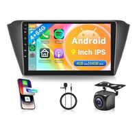 4G+64G sans Fil Carplay Android Autoradio pour Skoda Fabia 3 III 2015-2019 9 Pouces Écran Tactile Autoradio avec Android Auto GPS Navi WiFi Mirror Link Bluetooth FM/RDS 32 EQ/USB/SWC Caméra de Recul