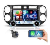 4G+64G VECHTEL 10,1" Autoradio 2 DIN pour VW Tiguan (2010-2016) Con Deux Boutons,Android 15,écran Tactile HD IPS CarPlay sans Fil,Android Auto,GPS,Wi-FI,Bluetooth 5.0,Radio FM RDS,caméra de recul