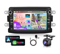 4G&64G VECHTEL 7" Autoradio pour Renault Dacia Duster Sandero Dokker Logan Lodgy Captur avec CarPlay Android Auto,8 cœurs,Android 15,Bluetooth RDS/FM Radio,Navi Wi-FI/caméra de recul AHD
