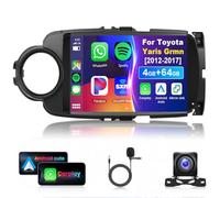 4G/64G VECHTEL 9" Autoradio Bluetooth pour Toyota Yaris Grmn 2012-2017,Android 15,Carplay Android Auto,DSP,EQ,WiFi GPS,Mirrorlink,RDS/FM Radio 2 Din Con caméra de recul AHD