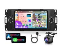 4G + 64G VECHTEL Autoradio pour Jeep/Chevrolet/Chrysler/Dodge, 8 cœurs, écran Tactile HD IPS de 6,2 Pouces avec DSP Carplay Android Auto GPS Wi-FI Bluetooth FM RDS Radio Caméra de recul
