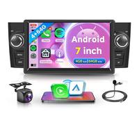 4G+64G Wireless Carplay Android Autoradio per Fiat Punto 2005-2009/Fiat Linea 2007-2011 7 Pollici Autoradio Con Android Auto GPS Navi WiFi Mirror Link Bluetooth FM/RDS/32 EQ/SWC Telecamera Posteriore