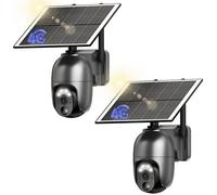 4G Caméra Surveillance Extérieure Sans Fil 2K Camera Solaire Avec Carte Sim[2 Pièces] Détection De Mouvement Pir Vision N[CE542]
