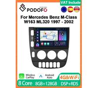 4G CarPlay Android Radio For Benz M Class W163 ML320 1997-2002 Car Multimedia Player GPS Stereo Autoradio 2din Head Unit RDS FM 8G+128G (4G)