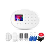 4G GSM Alarme Intelligente Système D'alarme Maison Intelligente Kit Système De Sécurité D'alarme Sans Fil Contrôle De Caméra IP Numérotation Automatique 8 Langues Pour villa, entrepôt(1 UK)