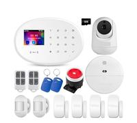 4G GSM Alarme Intelligente Système D'alarme Maison Kit De Sécurité sans Fil Contrôle Caméra IP Numérotation Automatique 8 Langues(Kit 7)