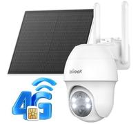 4G LTE Camera de Surveillance Exterieur sans Fil, 2K Camera Solaire avec Carte SIM sans WiFi, Vision Nocturne, Détection Humaine