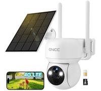 4G LTE Camera Surveillance Extérieur sans Fil,2K 3MP Caméra Solaire Sim sans WiFi,Détection Humaine PIR,Audio Bidirectionnel