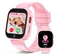 4G Montre Connectée Enfant Appel Vidéo, GPS/Téléphone/Chat Vocal Rose | SOS/IP68 Étanche/Mode École/Réveil/Appareil Photo/Podomètre, Montre Intelligente Cadeau pour Garçons et Filles 4 à 12 Ans
