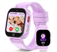 4G Montre Connectée Enfant Appel Vidéo, GPS/Téléphone/Chat Vocal Violet | SOS/IP68 Étanche/Mode École/Réveil/Appareil Photo/Podomètre, Montre Intelligente Cadeau pour Garçons et Filles 4 à 12 Ans