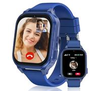 4G Montre Connectée Enfant GPS, Montre Enfant Garcon Fille avec SOS, Appel Vidéo, 7 Jeux, Chat, GPS, Réveil Mode Classe, Podomètre, Cadeaux Montre Telephone avec SIM Fille Garçon 4-12 Ans (Bleu)