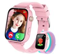 4G Montre Connectée Enfant GPS, Smartwatch avec Appel, Appel Vidéo, Chat Vocal, SOS, Mode École, Podomètre, Réveil, Appareil Photo, Montre Telephone Enfant pour 4 à 12 Ans Garçons Filles, Rosenrosa