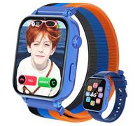 4G Montre Connectée Enfant GPS, Smartwatch avec Appel, Appel Vidéo, Chat Vocal, SOS, Mode École, WiFi, Podomètre, Réveil, Appareil Photo, Montre Telephone Enfant pour 4 à 12 Ans Garçons Filles, Bleu
